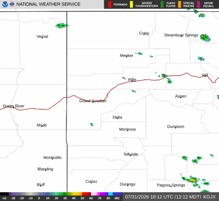 latest image of Grand Junction,CO. radar