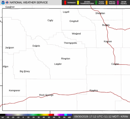 latest image of Riverton,WY. radar