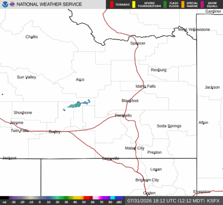 latest image of Pocatello,ID. radar