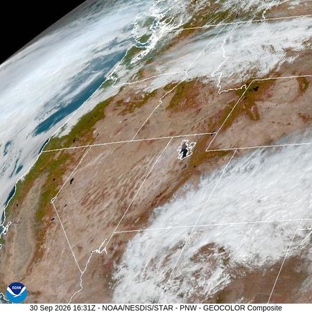latest image of Pacific Northeast geocolor