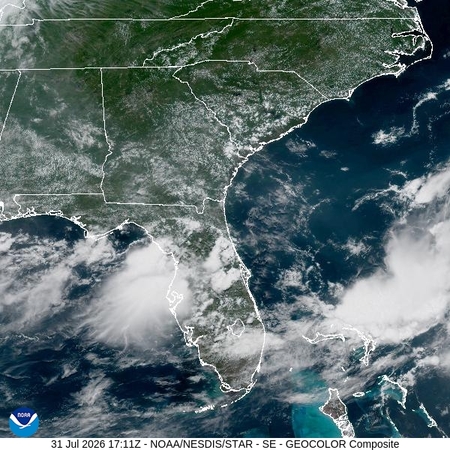 latest image of Southeast geocolor