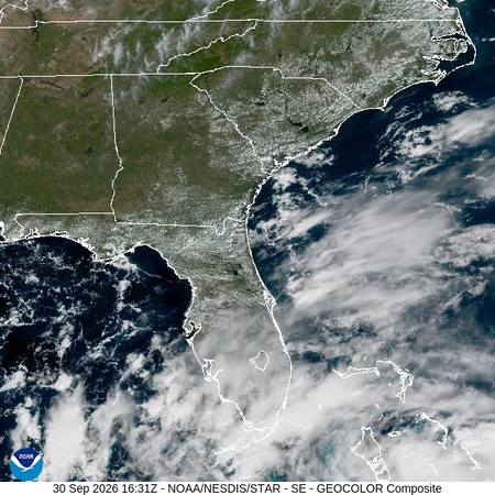 latest image of Southeast geocolor