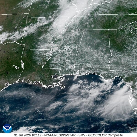 latest image of Lower Miss. Valley geocolor