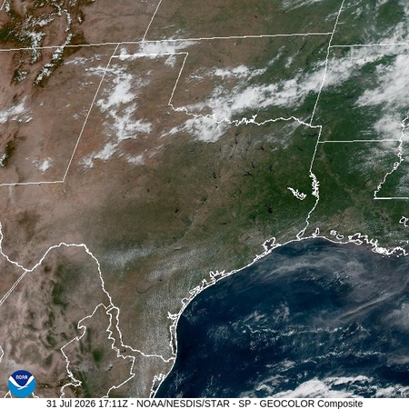 latest image of Southern Plains geocolor