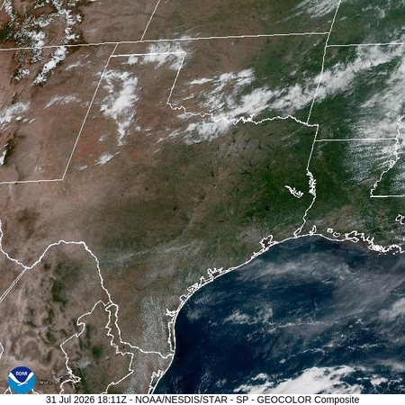 latest image of Southern Plains geocolor