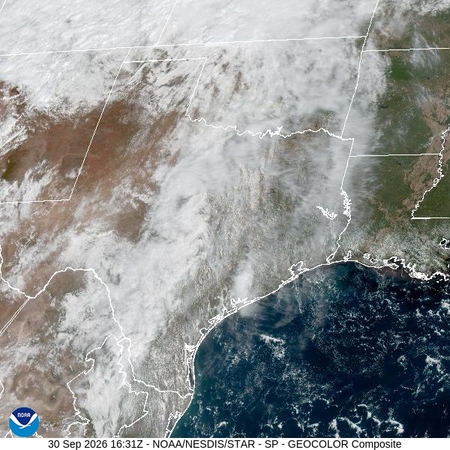 latest image of Southern Plains geocolor