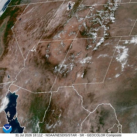 latest image of Southern Rockies geocolor